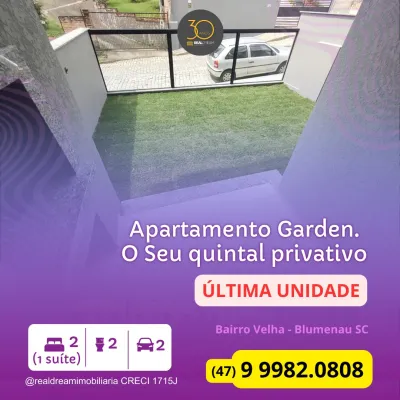 Apartamento 2 dormitórios em Blumenau no bairro Velha