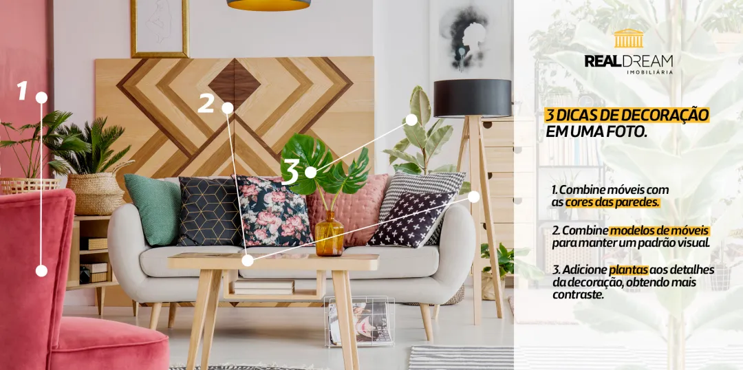 3 DICAS DE DECORAÇÃO EM UMA FOTO